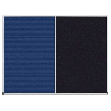 United Visual Products Single Door Radius Corkboard, 18"x24", Hea, UV7010RC-BLACK-FORBO UV7010RC-BLACK-FORBO